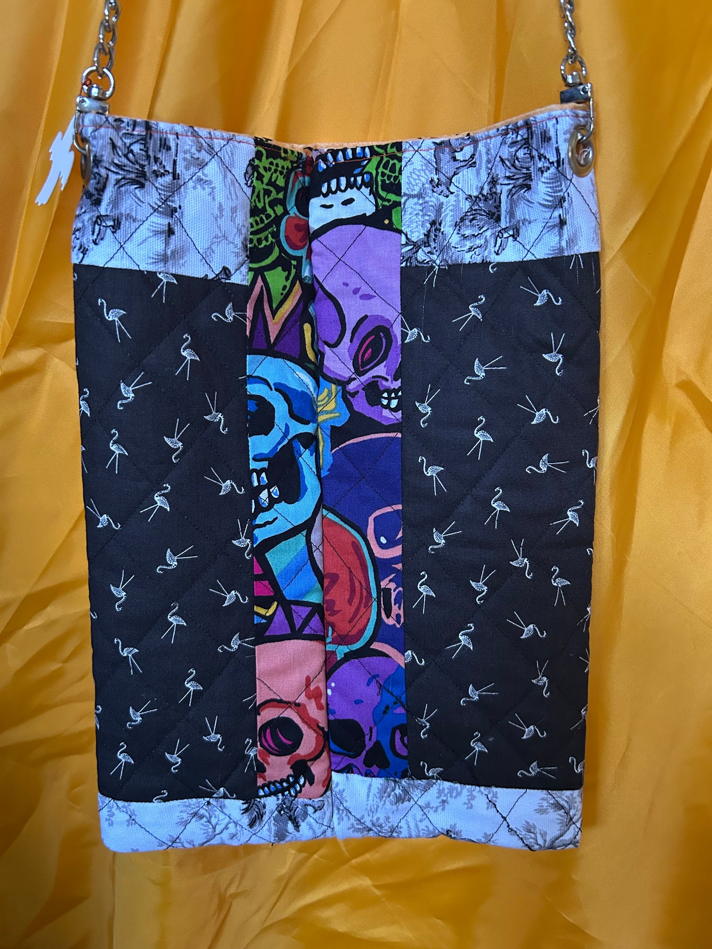 Dead Cute Quilted Skull Purse