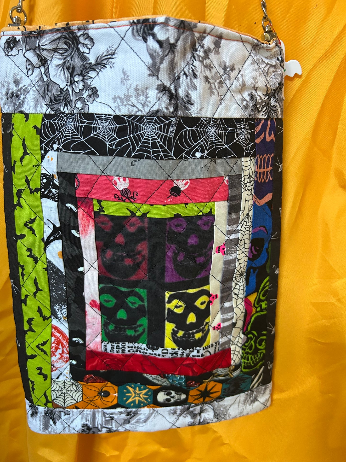 Dead Cute Quilted Skull Purse