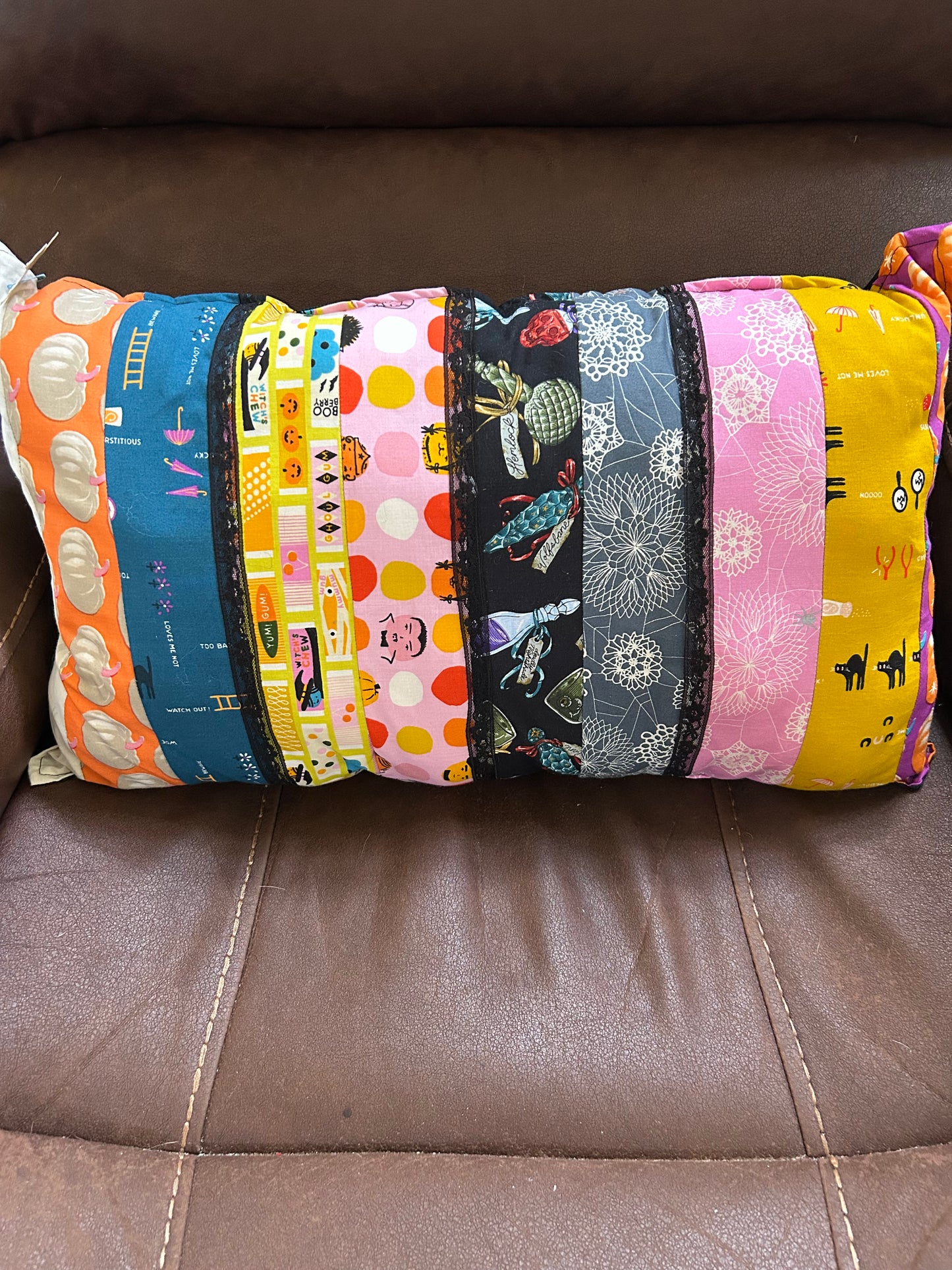 Candy Goth patch work pillow